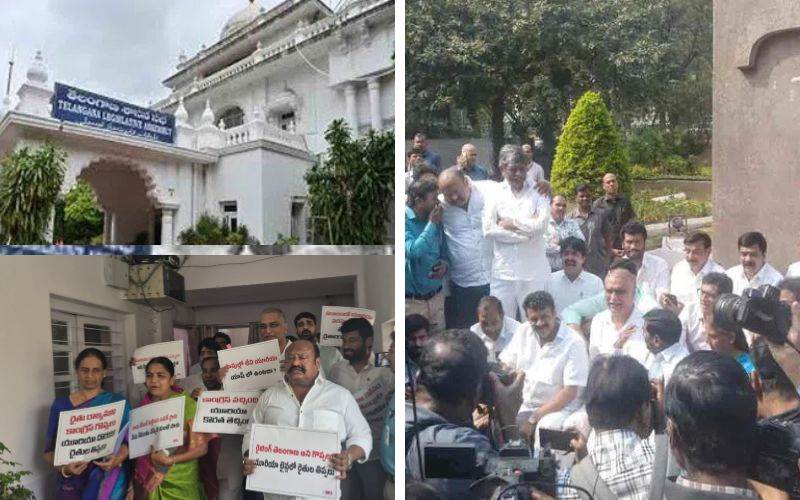  سرمائی اجلاس میں ہنگامہ: کانگریس اوراپوزیشن میں لفظی جھڑپ، بی آرایس کا واک آوٹ